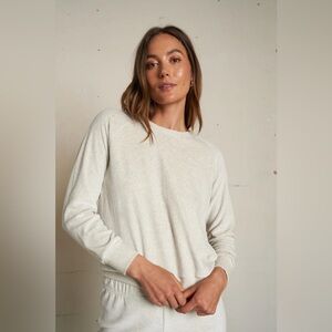Perfectwhitetee Stella Velour Crewneck Sweatshirt- Oatmeal Color